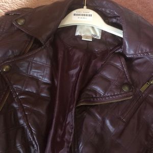 Maroon biker jacket 🧥